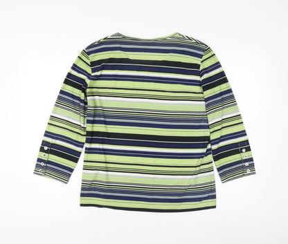 Womens UK Size 14 Alexara Multicoloured Basic T-Shirt