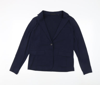 Women's Blue Blazer, Mid-Length, Business/Casual