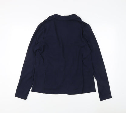 Women's Blue Blazer, Mid-Length, Business/Casual