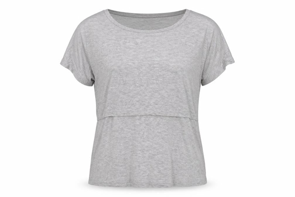 Womens UK Size L SMALLSHOW Grey Basic T-Shirt