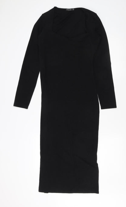 Nasty Gal Women's Black Sheath Dress Size 14