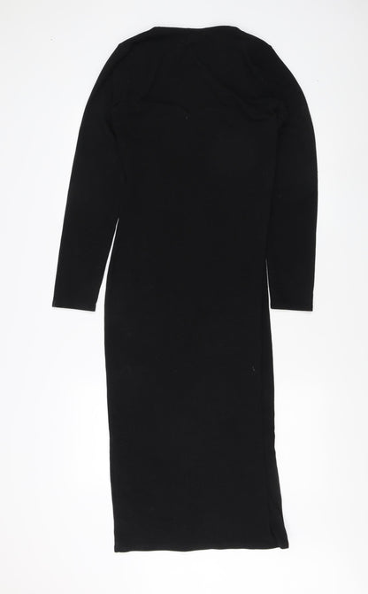 Nasty Gal Women's Black Sheath Dress Size 14