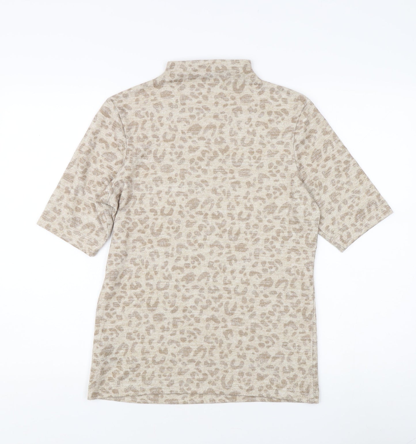 Womens UK Size 12 Marks and Spencer Beige Basic T-Shirt