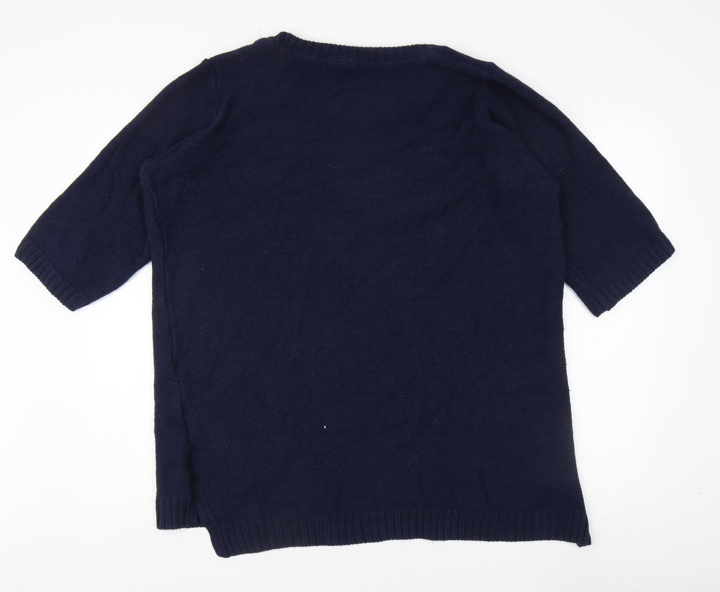 E. Women's Blue Pullover Jumper with Heart Design - Size 18