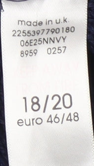 E. Women's Blue Pullover Jumper with Heart Design - Size 18
