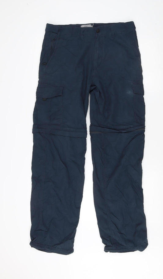 Marks and Spencer Men's Blue Cargo Trousers Size 32