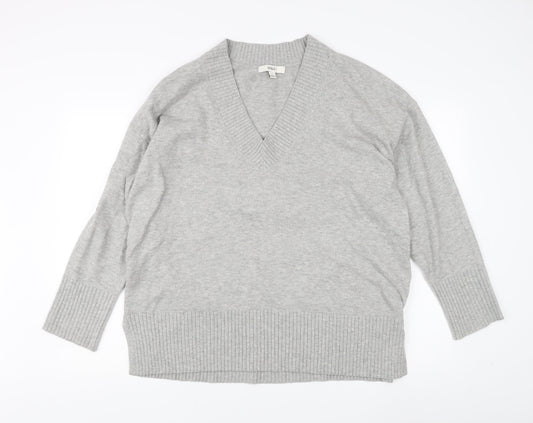 Womens UK Size L Marks and Spencer Grey Pullover Jumper