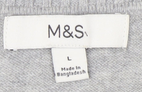 Womens UK Size L Marks and Spencer Grey Pullover Jumper