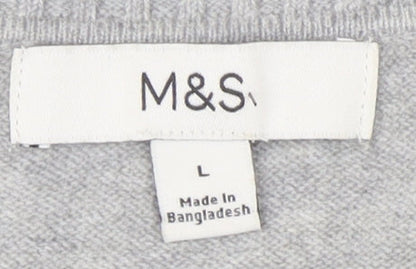 Womens UK Size L Marks and Spencer Grey Pullover Jumper