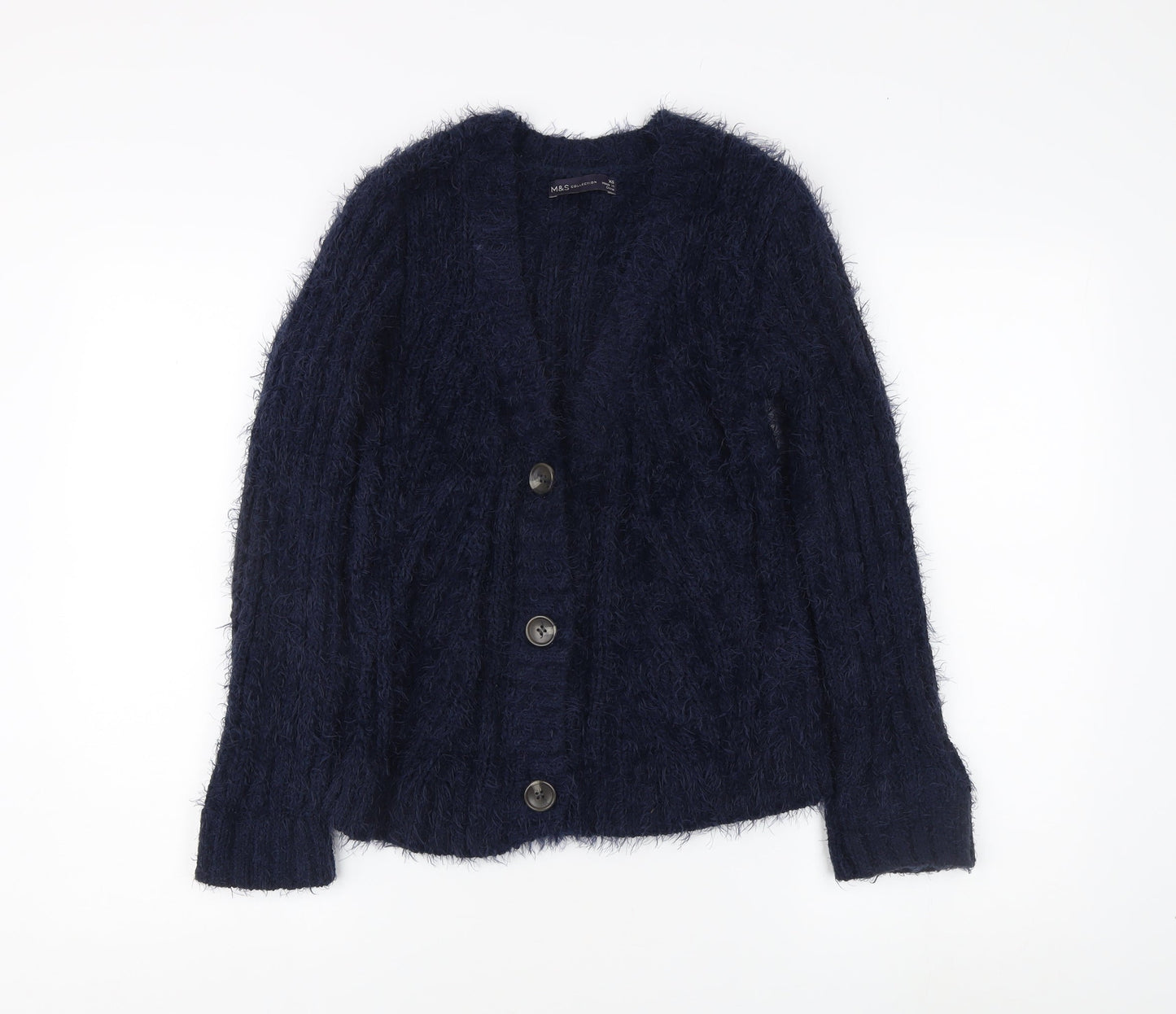 Womens UK Size XS Marks and Spencer Blue Cardigan Jumper