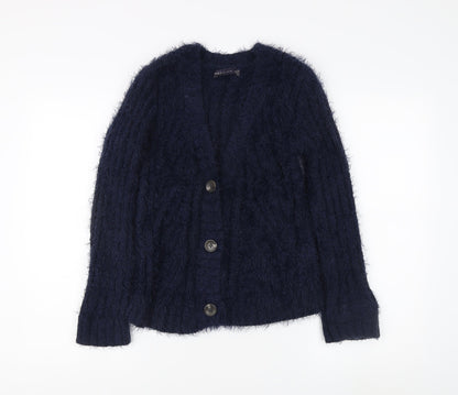 Womens UK Size XS Marks and Spencer Blue Cardigan Jumper