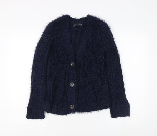 Womens UK Size XS Marks and Spencer Blue Cardigan Jumper