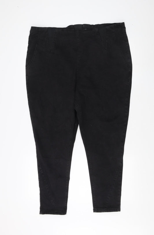 Simply Be Women's Black High Waist Jeggings