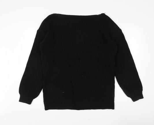 Womens UK Size 12 Friends Like These Black Pullover Jumper