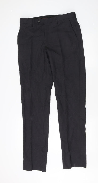 Next Men's Black Wool Trousers Size 32