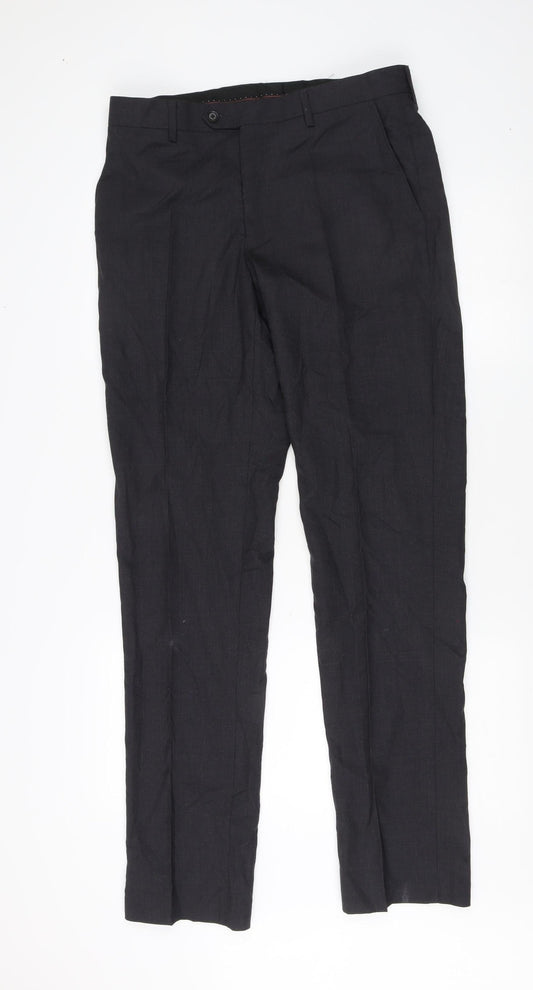 Next Men's Black Wool Trousers Size 32