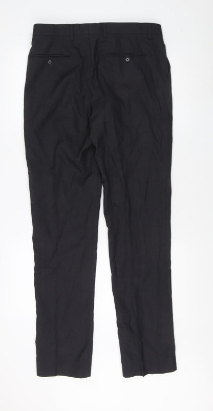 Next Men's Black Wool Trousers Size 32