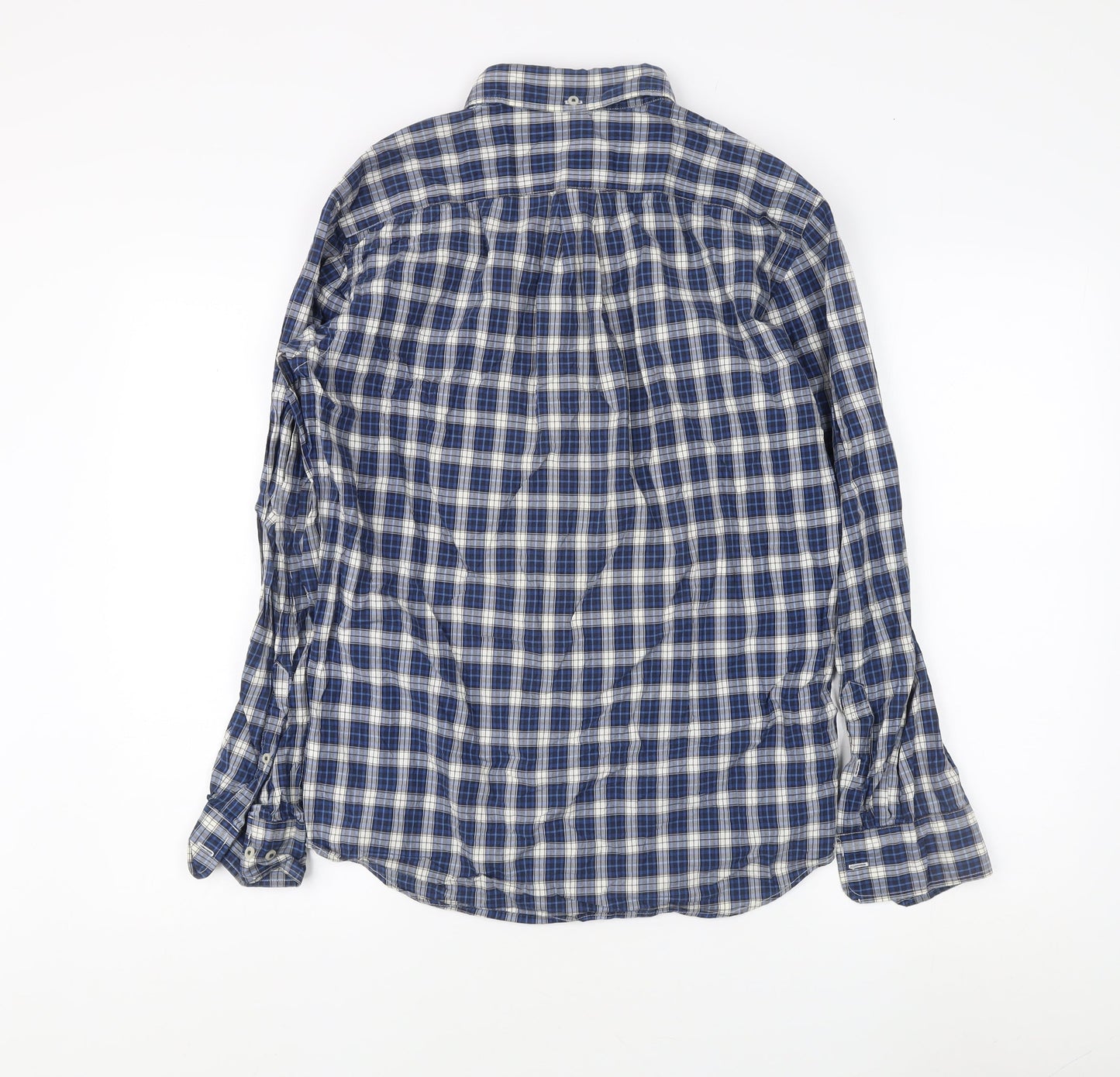 Uniqlo Men's Blue Plaid Long Sleeve Dress Shirt S