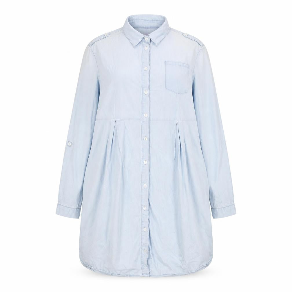 Seraphine Women’s Blue Cotton Button-Up Shirt UK 10