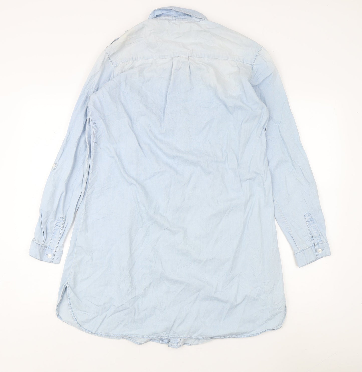 Seraphine Women’s Blue Cotton Button-Up Shirt UK 10