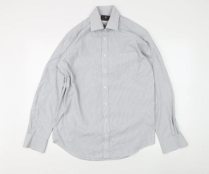 Mens UK Collar Size 15 Marks and Spencer Smart Grey  Dress Shirt