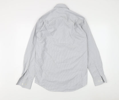 Mens UK Collar Size 15 Marks and Spencer Smart Grey  Dress Shirt