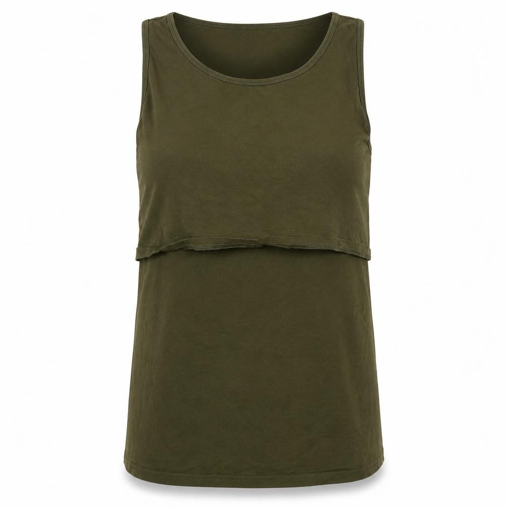 Womens UK Size L Smallshow Green Basic Tank