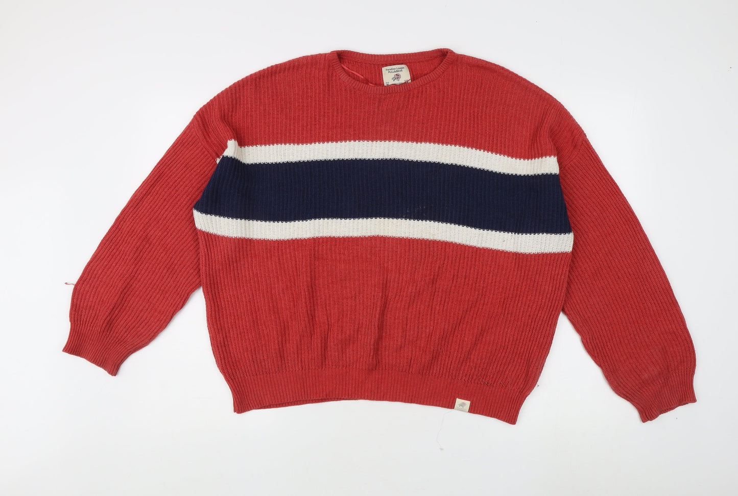 Womens UK Size M Pull&Bear Red Pullover Jumper