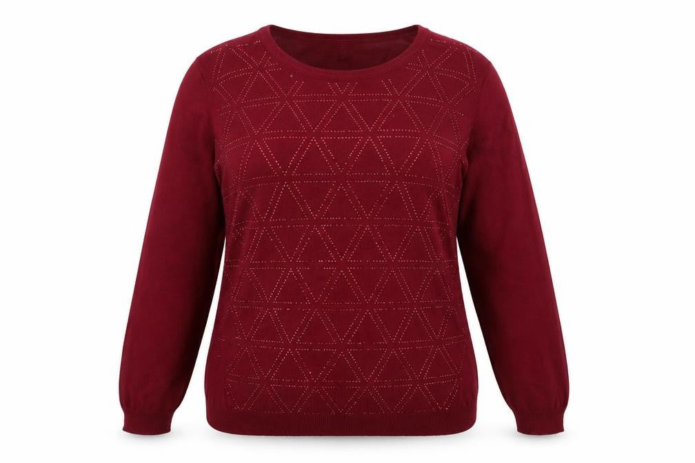 Womens UK Size XL Simon Jeffrey Red Pullover Jumper