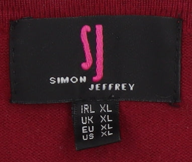 Womens UK Size XL Simon Jeffrey Red Pullover Jumper