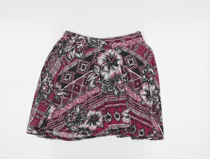 Boohoo Women's Multicoloured Floral A-Line Skirt Size 10