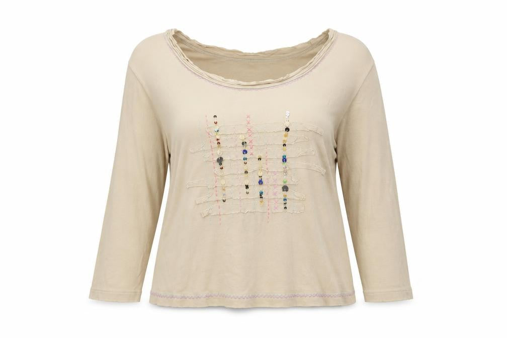 Womens UK Size 18 Marks and Spencer Beige Basic T-Shirt
