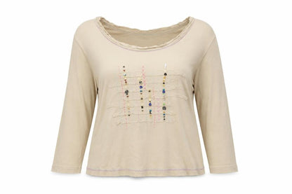 Womens UK Size 18 Marks and Spencer Beige Basic T-Shirt