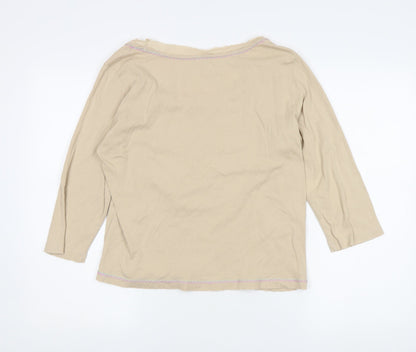 Womens UK Size 18 Marks and Spencer Beige Basic T-Shirt