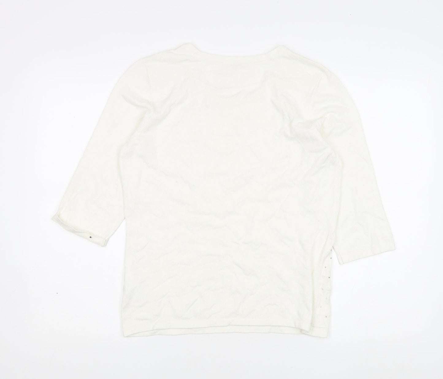 Womens UK Size M Anna Rose White Basic T-Shirt