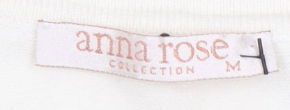 Womens UK Size M Anna Rose White Basic T-Shirt