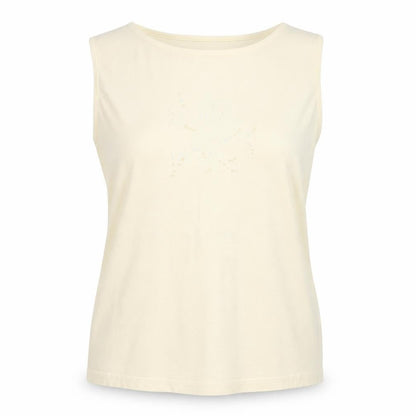 INTOWN Women's Ivory Round Neck Tank Size L