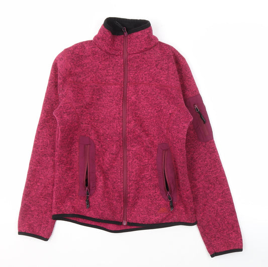 Additional front view of Trespass Women's Pink S Basic Jacket, Full Zip, Autumn/Winter