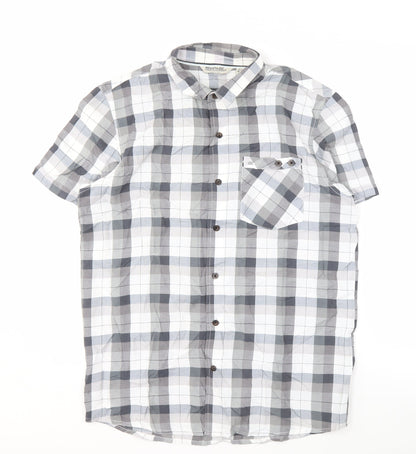 Regatta Men's Grey Plaid Short Sleeve Shirt M