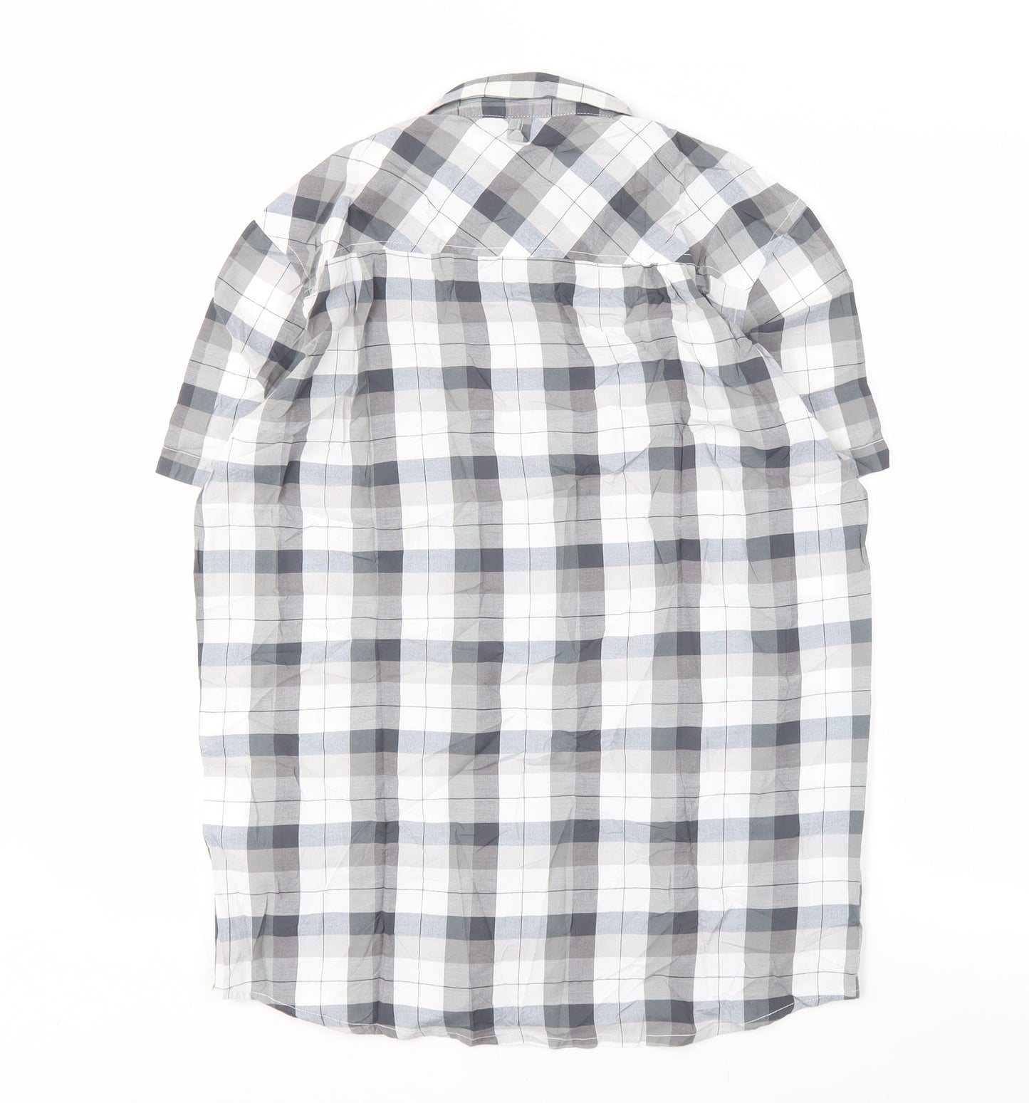 Regatta Men's Grey Plaid Short Sleeve Shirt M