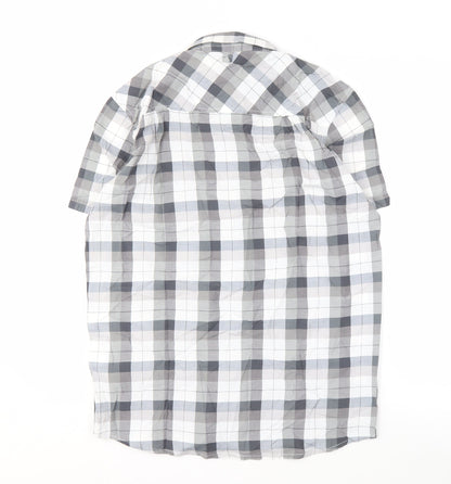 Regatta Men's Grey Plaid Short Sleeve Shirt M
