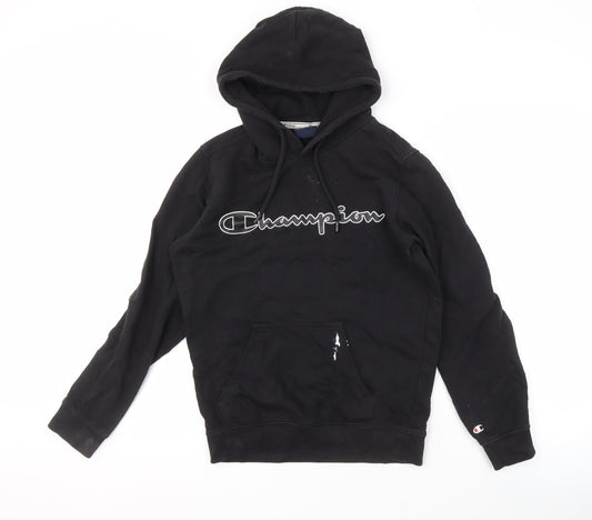 Mens UK Size XS Champion Black Pullover Hoodie
