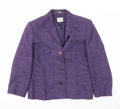 Viyella Women's Purple Blazer, Size 10, Classic Fit