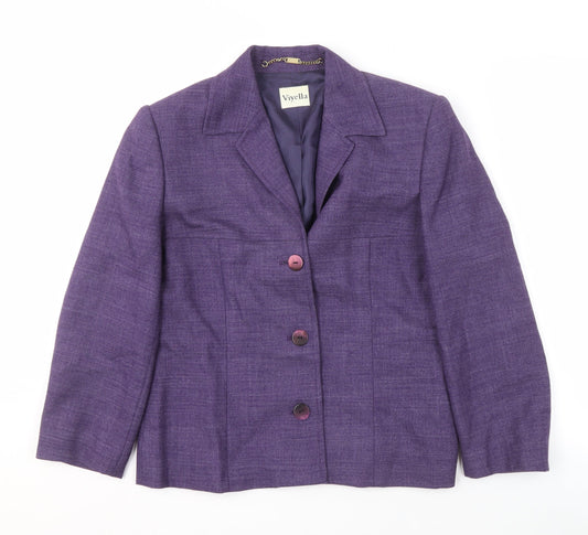 Viyella Women's Purple Blazer, Size 10, Classic Fit