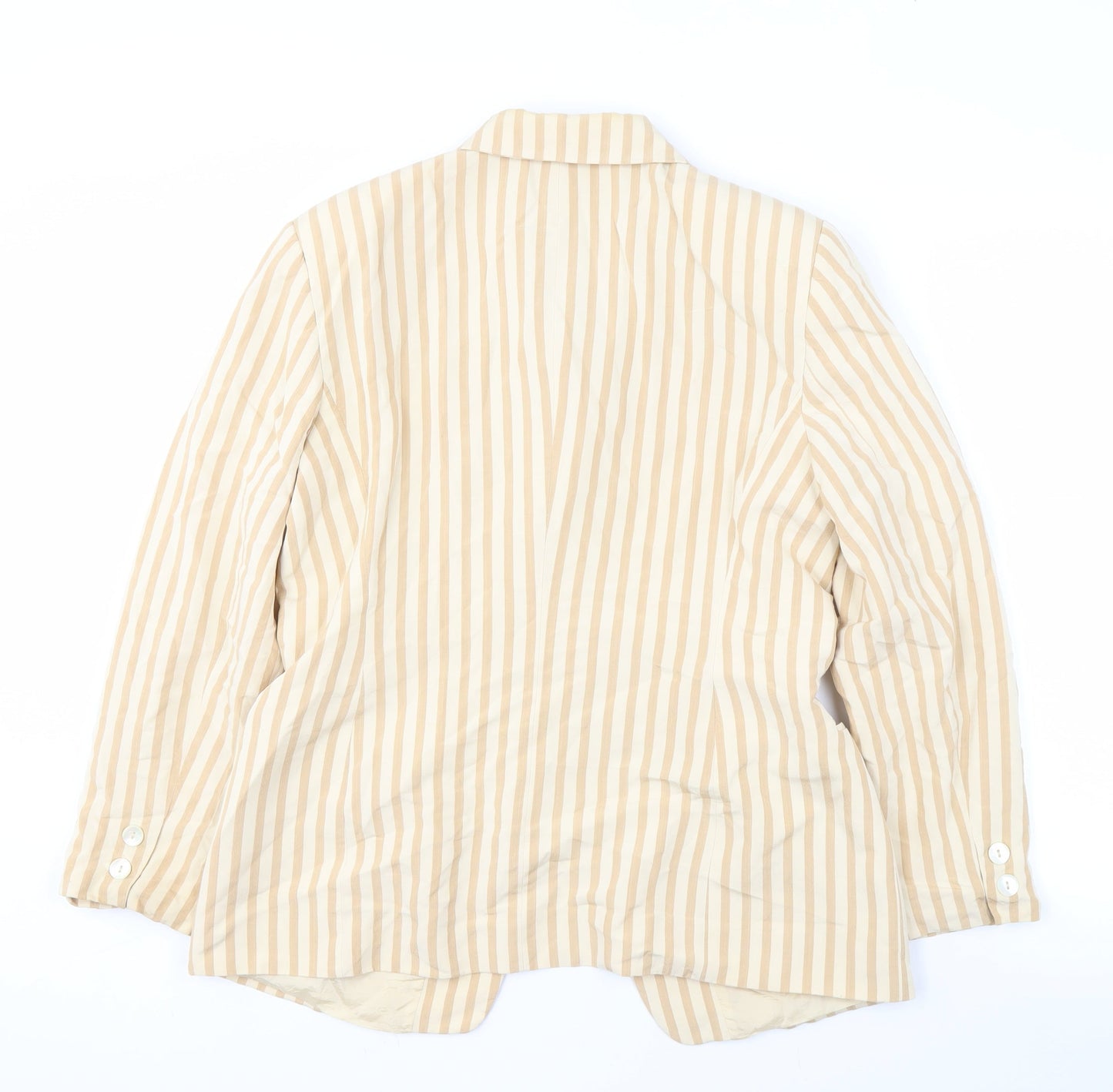 Sonia Lazaroff Women's Beige Striped Blazer, UK 20