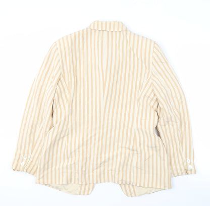 Sonia Lazaroff Women's Beige Striped Blazer, UK 20