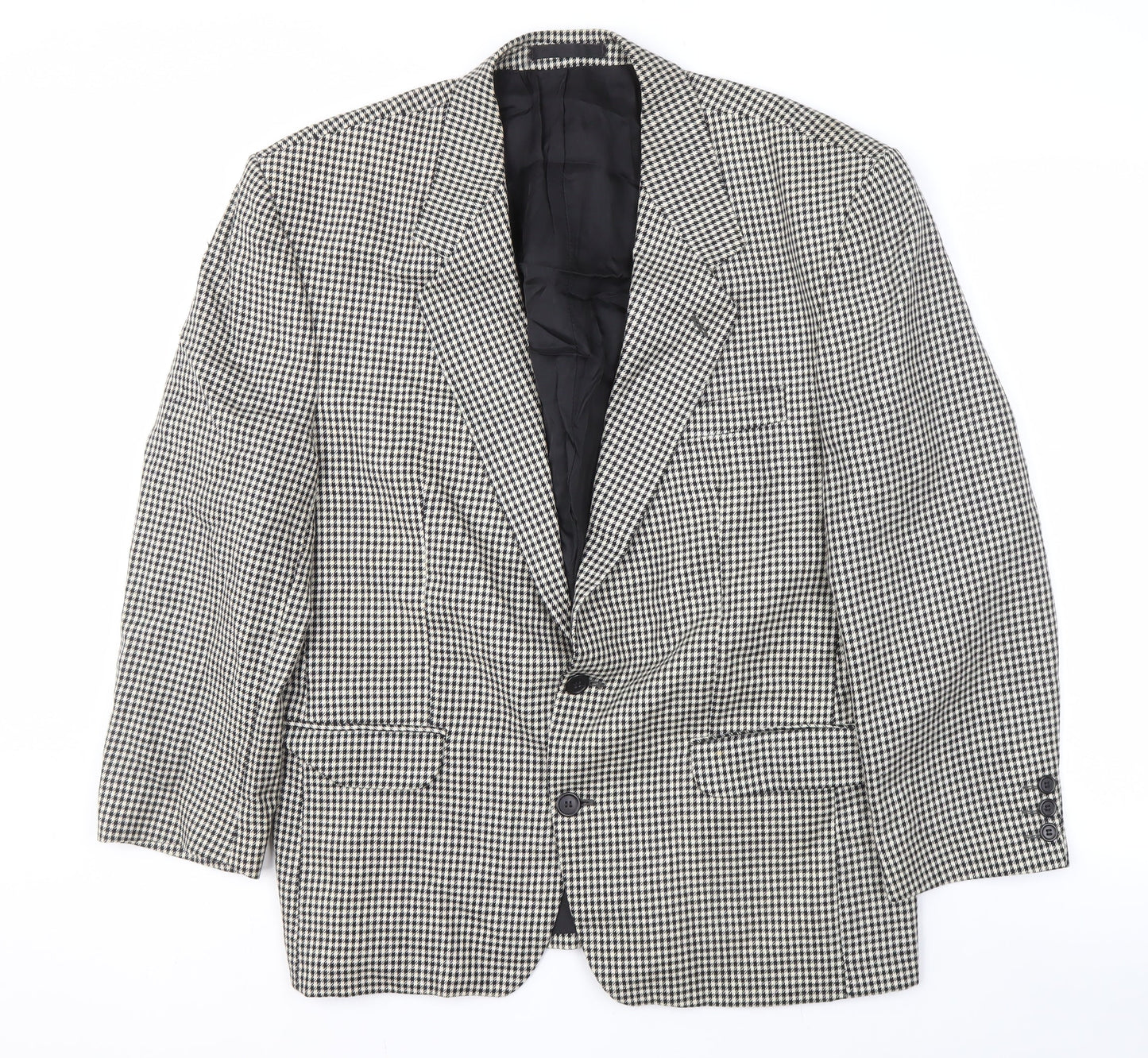 Mens UK Size 40 Pinstripe Regular Grey Suit Jacket