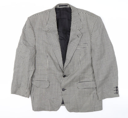 Mens UK Size 40 Pinstripe Regular Grey Suit Jacket