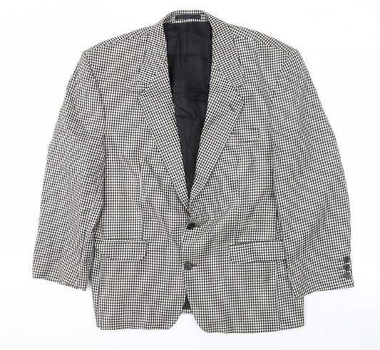 Mens UK Size 40 Pinstripe Regular Grey Suit Jacket