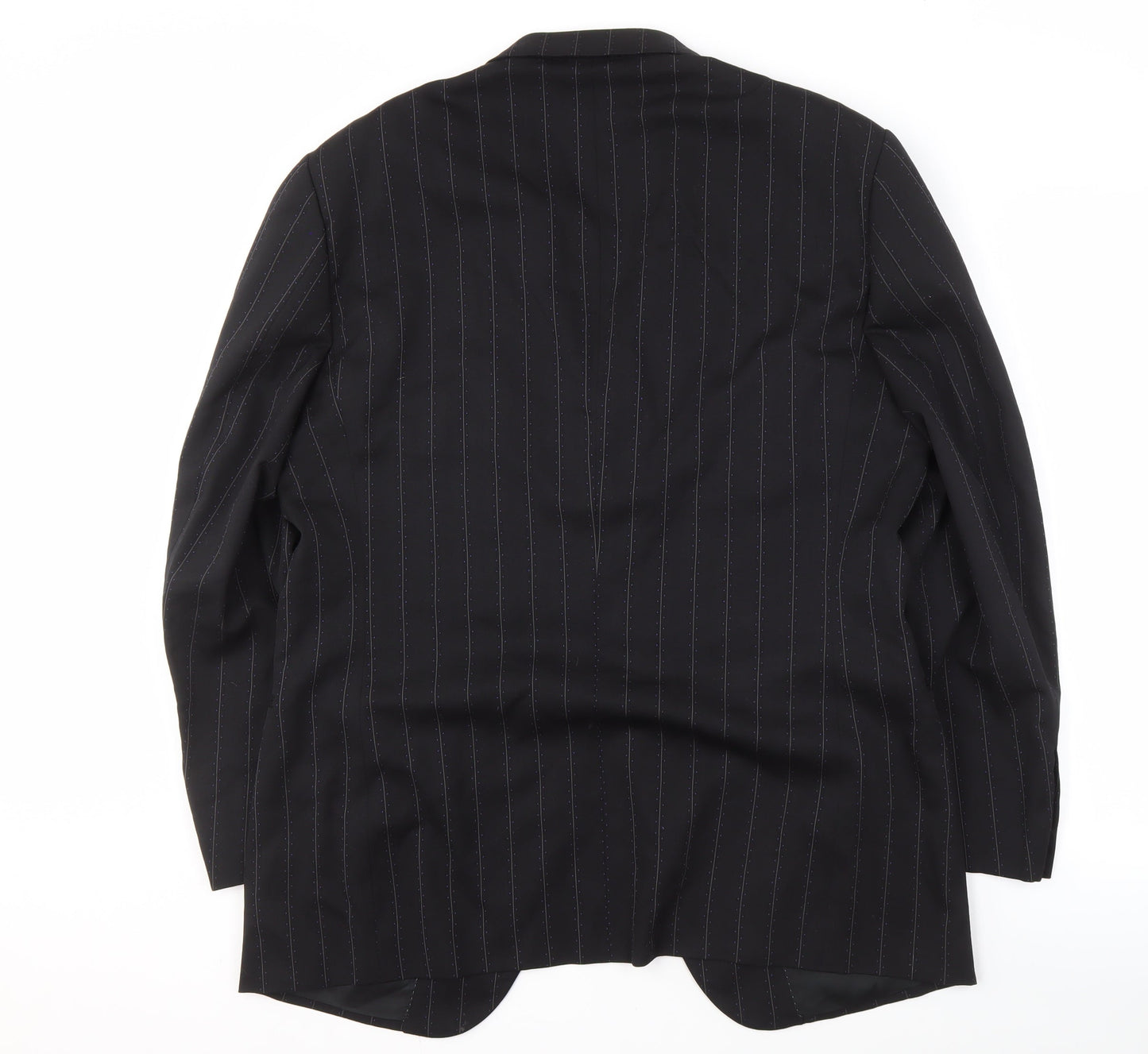 Pal Zileri Men's Black Striped Wool Blazer Size UK 42R